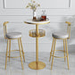 Marble Indoor Glam Bar Dining Table Iron Bistro Table with Single Pedestal Clearhalo 'Bar Furniture' 'Bar Tables' 'bar_tables' 'furn' 'furn_bar_tables' 'Furniture' 'furniture_bar_tables' 'Kitchen & Dining Furniture' 'kitchen&dining_furn' 'kitchen' 1200x1200_459bbc81-49f0-4f37-a6bc-a81add29281d