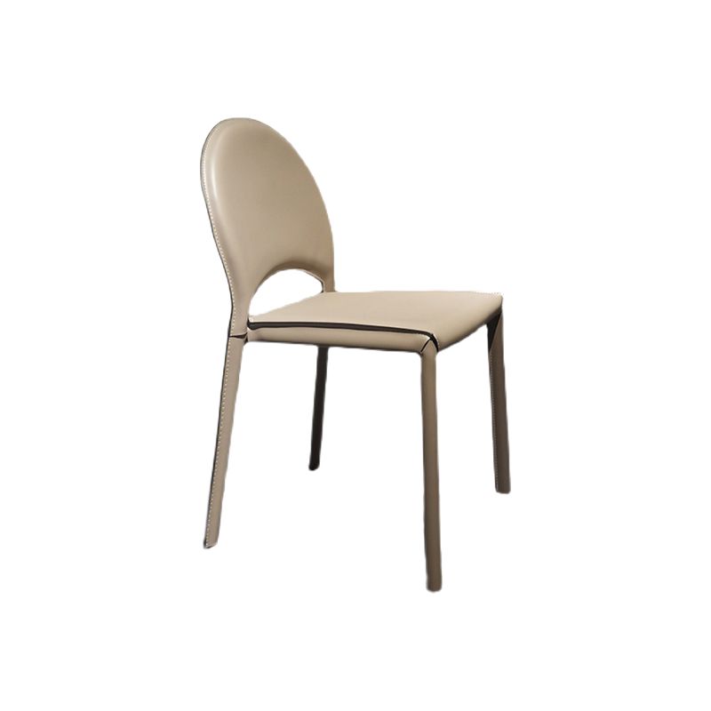 Faux Leather Dining Chairs Contemporary Chair with Metal Legs Clearhalo 'Dining Chairs' 'Dining Tables & Seating' 'dining_chair' 'furn' 'furn_dining_chair' 'Furniture' 'Kitchen & Dining Furniture' 1200x1200_459d2703-cf78-4b9e-b6ee-1c0c235cb32a