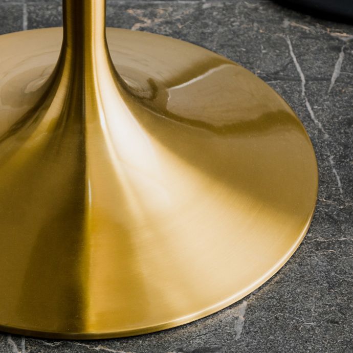 Round Two-Color Dining Table Sintered Stone Table Glam with Tulip Base Clearhalo ' dining_table' 'Dining Tables & Seating' 'Dining Tables' 'furn' 'furn_dining_table' 'Furniture' 'furniture_dining_table' 'Kitchen & Dining Furniture' 'kitchen&dining_furn' 'kitchen' 'kitchen_dining_table' 1200x1200_459d6931-eecb-4a41-b210-37ed250375b8