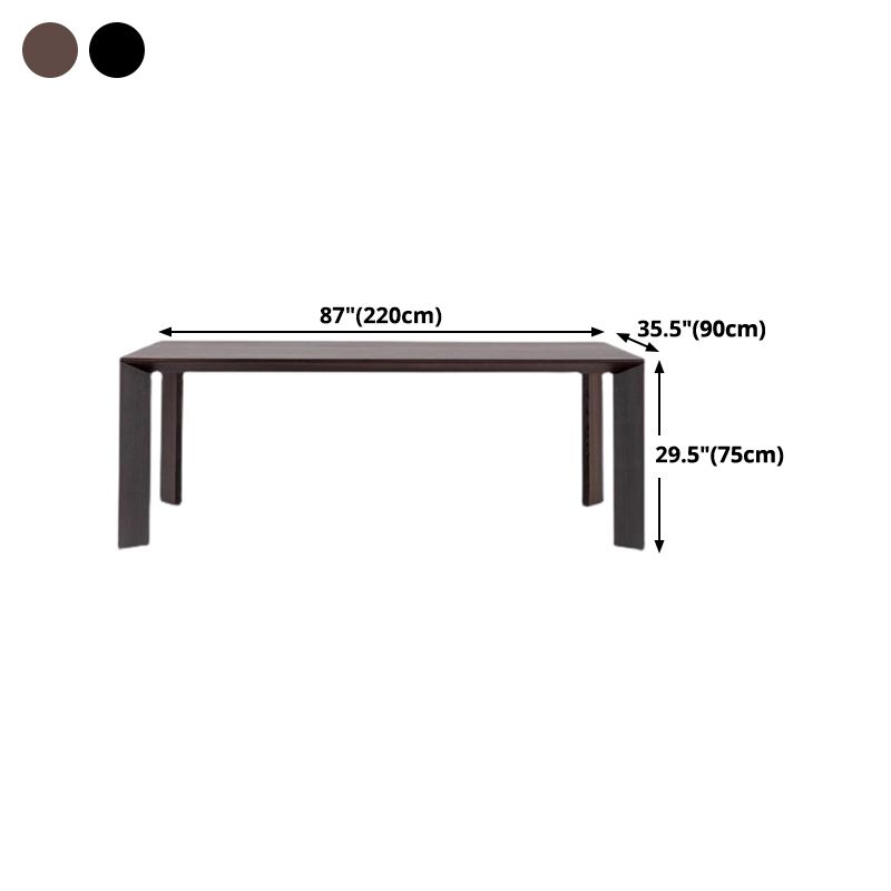 Modern Pine Wood Table for Restaurant Rectangle Black Dining Table with 4 Legs Clearhalo 'Dining Tables & Seating' 'Dining Tables' 'dining_table' 'furn' 'furn_dining_table' 'Furniture' 'furniture_dining_table' 'Kitchen & Dining Furniture' 'kitchen' 'kitchen_dining_table' 1200x1200_459d9576-00b4-4136-982d-f5d56188cd81