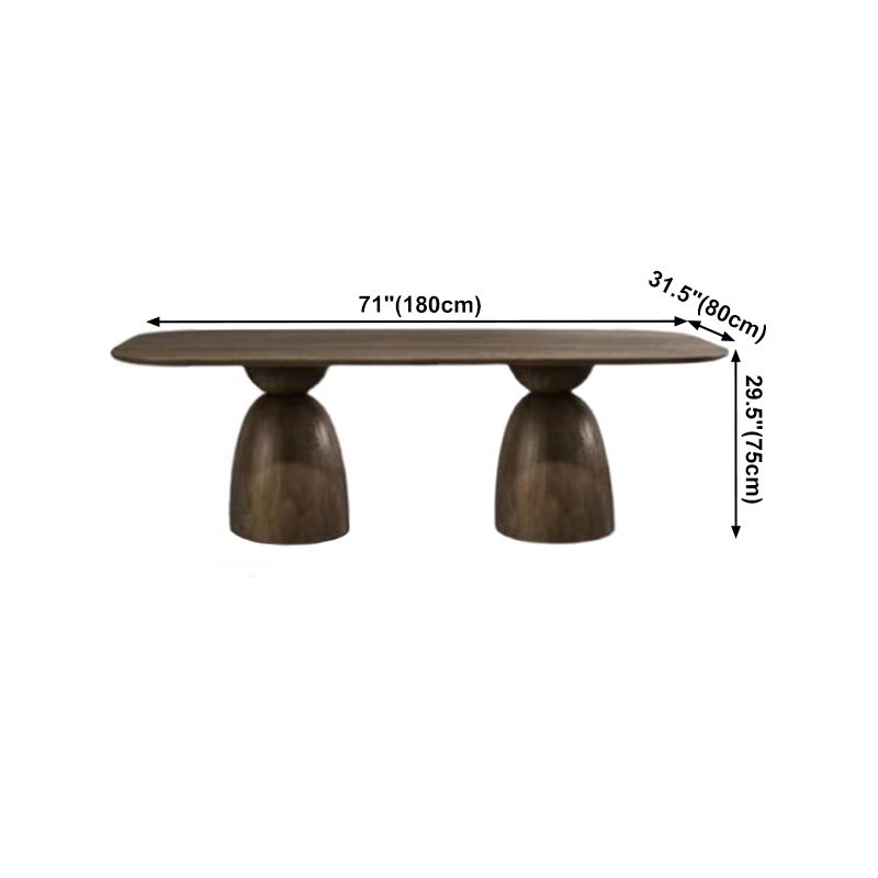 Solid Wood Dining Table in Brown for Restaurant Modern Table with Wooden Base Clearhalo ' dining_table' 'Dining Tables & Seating' 'Dining Tables' 'furn' 'furn_dining_table' 'Furniture' 'furniture_dining_table' 'Kitchen & Dining Furniture' 'kitchen&dining_furn' 'kitchen' 'kitchen_dining_table' 1200x1200_459d9fab-657a-4f60-a54d-9d0297eac906