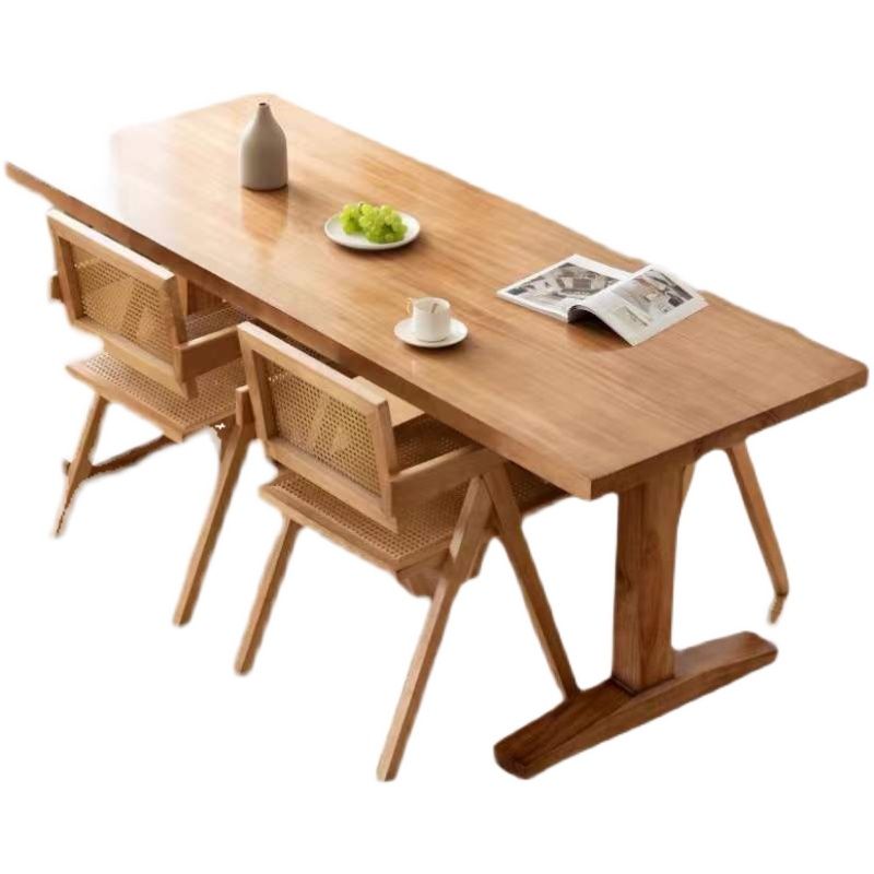 Modern 1/2/3/5 Pieces Beige Dinette Set Pine Wood Rectangle Dining Table Set Clearhalo 'Dining Room Sets' 'Dining Tables & Seating' 'dining_room_set' 'furn' 'furn_dining_room_set' 'Furniture' 'furniture_dining_room_set' 'Kitchen & Dining Furniture' 1200x1200_459eb4e2-e7c7-4cfc-8ae6-e86e84db6486