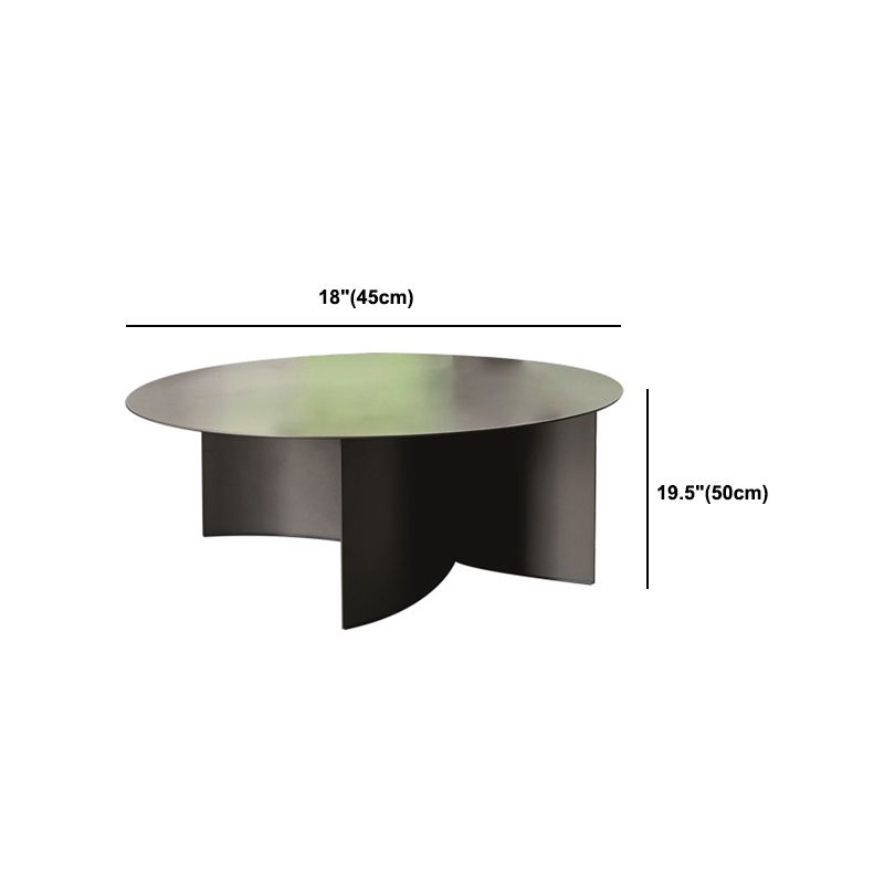 Mid-Century Modern Iron Coffee Table Black Round Cocktail Table Clearhalo 'Coffee & Accent Tables' 'Coffee Tables' 'coffee_tables' 'furn' 'furn_coffee_tables' 'Furniture' 'Living Room Furniture' 1200x1200_459edf2c-7496-4f9d-b898-657b8f3a9397