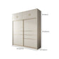 白い固形材のワードローブ鎧モダンスライド2ドアワードローブ
