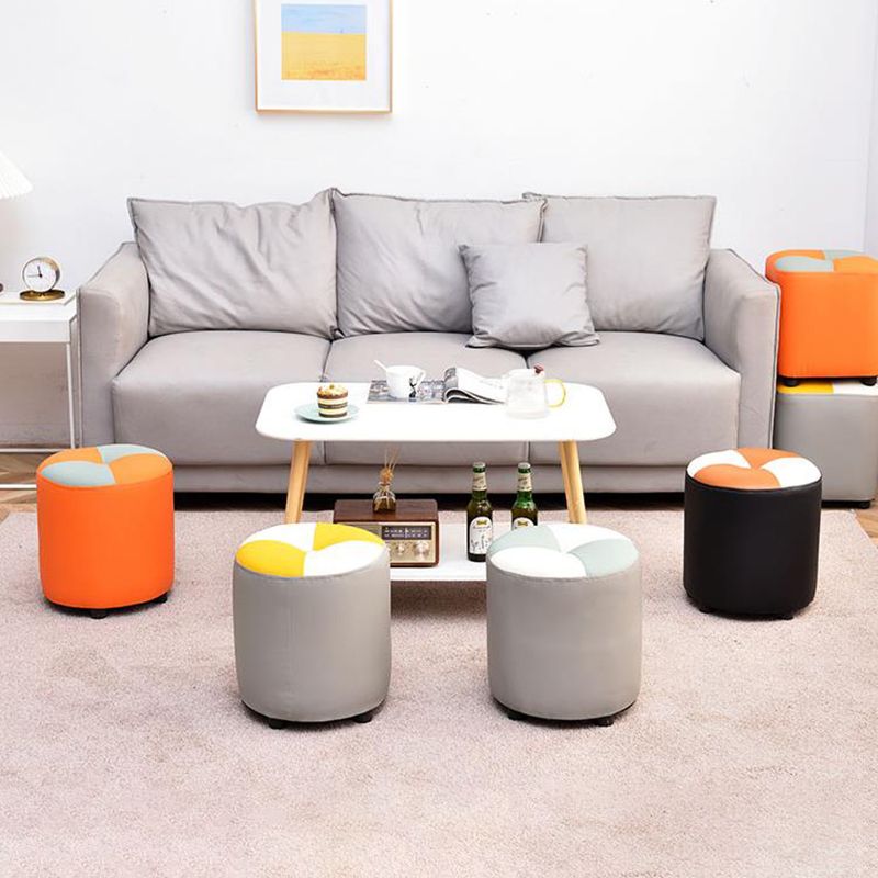 Moderne gele kubus waterbestendig kleurstuk leer binnenkubus