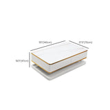 18 "H Glam enkele witte rechthoekige salontafel met opslag