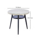 Glass Dining Room Table for 2 Person Round Tabletop with Storage Clearhalo 'Dining Tables & Seating' 'Dining Tables' 'dining_table' 'furn' 'furn_dining_table' 'Furniture' 'Kitchen & Dining Furniture' 1200x1200_459fb3e0-2d2d-4e3b-ade4-29a208397847