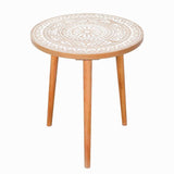 Metal / Wood 3 Legs End Table Natural/ Black Round Wood Side End Table Clearhalo 'Coffee & Accent Tables' 'End & Side Tables' 'end_side_table' 'end_side_tables' 'furn' 'furn_end_side_tables' 'Furniture' 'furniture_end_side_table' 'Living Room Furniture' 1200x1200_45a05edf-98aa-4b4c-86c0-939bc6650a01