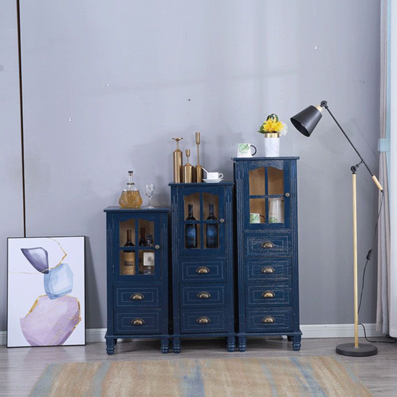 Coffre de chambre à coucher verticale nautique coffre de rangement en bois avec tiroirs