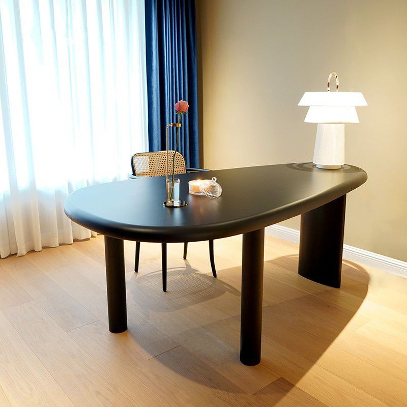 Industrial Writing Desk Solid Wood 29.5" Height Office Desk in Black with Legs Clearhalo 'furn' 'furn_office_desk' 'Furniture' 'Office Desks' 'Office Furniture' 'office_desk' 1200x1200_45a069aa-efb7-474d-a603-e8769949a962