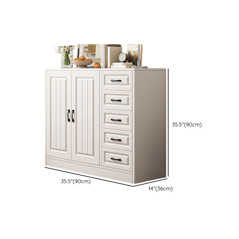 Modern White Rectangle Accent Cabinet Solid Wood Storage Cabinet Clearhalo 'Cabinets & Chests' 'cabinets_chests' 'furn' 'furn_cabinets_chests' 'Furniture' 'Living Room Furniture' 1200x1200_45a0715e-d795-4200-ae53-b1c81f4287b8