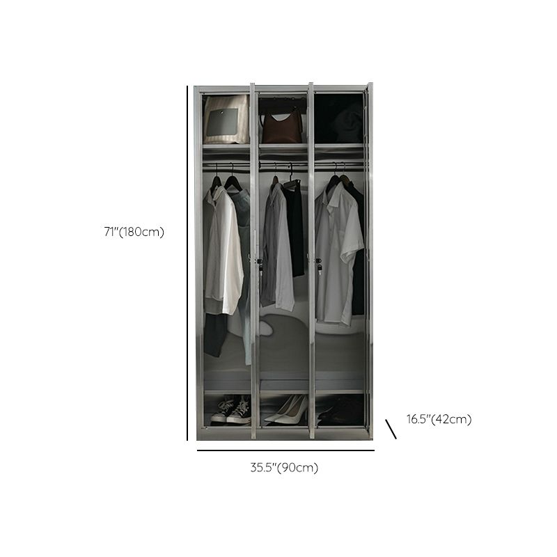 Armoire en métal pour salle de bain armoire de rangement contemporaine avec porte à charnière
