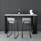 Rectangle Stone Black Metal Bar Height Table Industrial Double Pedestal Bar Table Clearhalo 'Bar Furniture' 'Bar Tables' 'bar_tables' 'furn' 'furn_bar_tables' 'Furniture' 'Kitchen & Dining Furniture' 1200x1200_45a4a538-cada-4827-9eb6-ba8603072d37