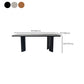 Modern Rectangle Solid Wood Dining Table Tripod Base Dining Table Clearhalo 'Dining Tables & Seating' 'Dining Tables' 'dining_table' 'furn' 'furn_dining_table' 'Furniture' 'Kitchen & Dining Furniture' 1200x1200_45a52e7d-553d-456b-a5f8-cb72847b6917