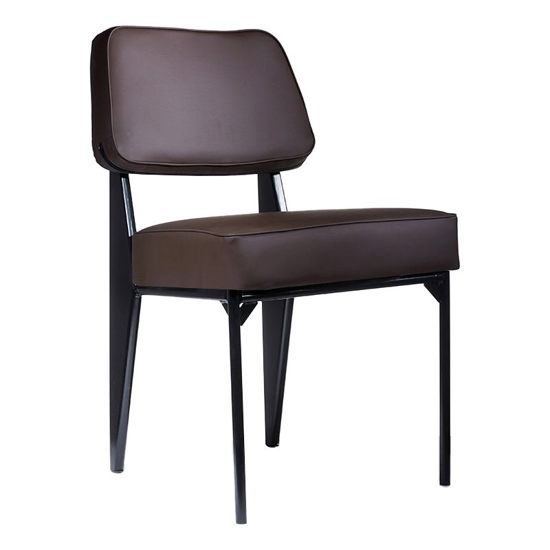 Scandinavian Home Side Chair Open Back Upholstered Metal Dining Room Chair Clearhalo ' kitchen&dining_furn' 'Dining Chairs' 'Dining Tables & Seating' 'dining_chair' 'furn' 'furn_dining_chair' 'Furniture' 'furniture_dining_chair' 'Kitchen & Dining Furniture' 'kitchen' 1200x1200_45a5b375-9689-49a6-9cc0-913cd79fc1ac