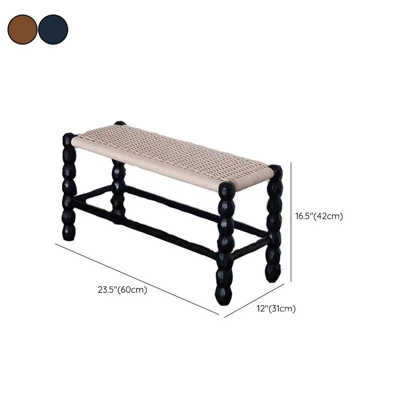 Tropical Seating Bench Solid Wood 12 Inch Width Rectangle Seating Bench Clearhalo 'Benches' 'Chairs & Seating' 'furn' 'furn_benches' 'Furniture' 'Living Room Furniture' 1200x1200_45a6d719-df59-44d7-adeb-b943bcb340ee