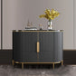 Glam -stijl Stone Buffet Sideboard 35.4 "H Deur Dining Room Buffet Server