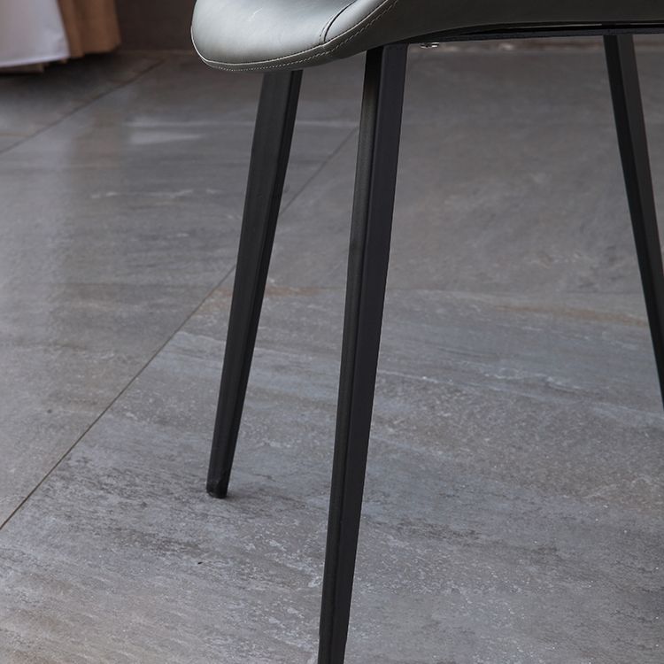 Contemporary Restaurant Leather Side Chair Matte Finish Parsons Dining Chairs Clearhalo ' kitchen&dining_furn' 'Dining Chairs' 'Dining Tables & Seating' 'dining_chair' 'furn' 'furn_dining_chair' 'Furniture' 'furniture_dining_chair' 'Kitchen & Dining Furniture' 'kitchen' 1200x1200_45a73ea2-e4a2-49c8-9695-b3a0246db52b