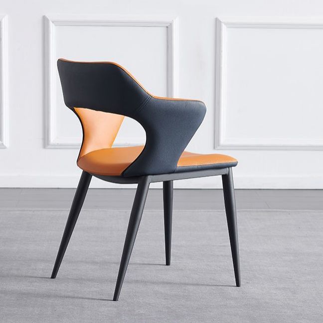 Contemporary Kitchen Chairs Dining Open Back Arm Side Chairs with Metal Legs Clearhalo ' kitchen&dining_furn' 'Dining Chairs' 'Dining Tables & Seating' 'dining_chair' 'furn' 'furn_dining_chair' 'Furniture' 'furniture_dining_chair' 'Kitchen & Dining Furniture' 'kitchen' 1200x1200_45a89dfa-4afc-4fa5-9931-d98de955325e