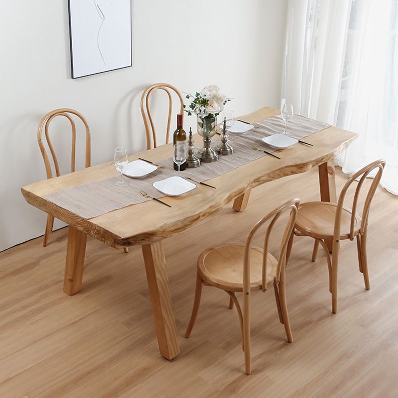 Rectangle Pine Solid Wood Table Minimalist Dining Table with 4 Legs for Restaurant Clearhalo ' dining_table' 'Dining Tables & Seating' 'Dining Tables' 'furn' 'furn_dining_table' 'Furniture' 'furniture_dining_table' 'Kitchen & Dining Furniture' 'kitchen&dining_furn' 'kitchen' 'kitchen_dining_table' 1200x1200_45a8d448-7141-4cf1-a58a-2e8556832667
