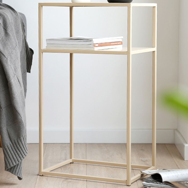 Frame Iron Rectangular End Table Mid-Century Shelf Included Side Table -15.7" W