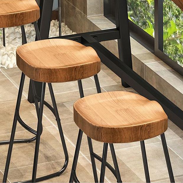 Contemporary Backless Dining Stools Wood Bar Stools with Footrest Clearhalo 'Bar Furniture' 'Bar Stools' 'bar_stools' 'furn' 'furn_bar_stools' 'Furniture' 'Kitchen & Dining Furniture' 1200x1200_45a9aad6-e45c-48a8-9bc3-2b031564b809
