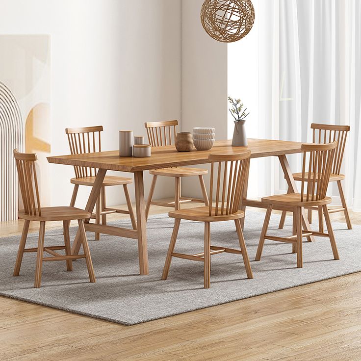 Rectangle Wooden Dining Table Modern Pine Table in Nature with Double Pedestal Clearhalo ' dining_table' 'Dining Tables & Seating' 'Dining Tables' 'furn' 'furn_dining_table' 'Furniture' 'furniture_dining_table' 'Kitchen & Dining Furniture' 'kitchen&dining_furn' 'kitchen' 'kitchen_dining_table' 1200x1200_45aa5220-6220-4247-a241-95746729c43e