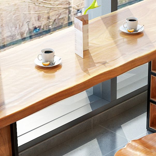 Industrial 1/2/9 Pieces Solid Wood Bar Table Set Fixed Counter Set for Home Use Clearhalo 'Bar Furniture' 'furn' 'furn_home_bar_bar_sets' 'Furniture' 'Home Bars & Bar Sets' 'home_bar_bar_sets' 'Kitchen & Dining Furniture' 1200x1200_45aa940d-8b30-4d50-8175-070275af9b9b