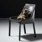 Industriële keuken Dining zijstoel Parsons stoel in zwarte afwerking