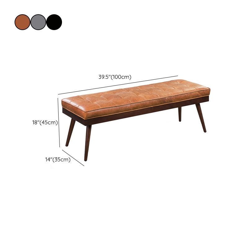 Contemporary Rectangle Upholstered Bench Bedroom Seating Bench with 4 Legs Clearhalo 'Benches' 'Chairs & Seating' 'furn' 'furn_benches' 'Furniture' 'Living Room Furniture' 1200x1200_45ab9cc7-0b06-4f94-9ae0-1786ea81f9c5