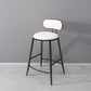 Indoor Round Modern Bar & Counter Stool White Upholstered Low Back Counter Bar Stool