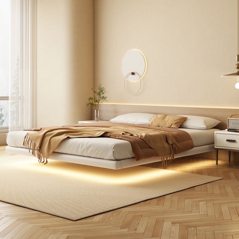 Piattaforma piattaforma letto in legno massiccio senza testiera e pedana, luce non inclusa