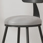 Modern Armless Backrest Counter Stool Iron Cafe Bar Stool with Leather Cushion Clearhalo 'Bar Furniture' 'Bar Stools' 'bar_stools' 'furn' 'furn_bar_stools' 'Furniture' 'furniture_bar_stools' 'Kitchen & Dining Furniture' 1200x1200_45b059fe-084c-4ac4-bcec-4c2372877b6b