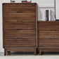 Mid-Century Modern Walnut Chest with 5 Drawers Rectangle Chest in Brone Clearhalo 'Cabinets & Chests' 'cabinets_chests' 'furn' 'furn_cabinets_chests' 'Furniture' 'Living Room Furniture' 1200x1200_45b09a51-a3a1-4128-b3ab-589ddce2cab6