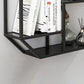 Metal Wall Mounted Open Bookcase Glam Home Geometric Bookshelf with Shelves