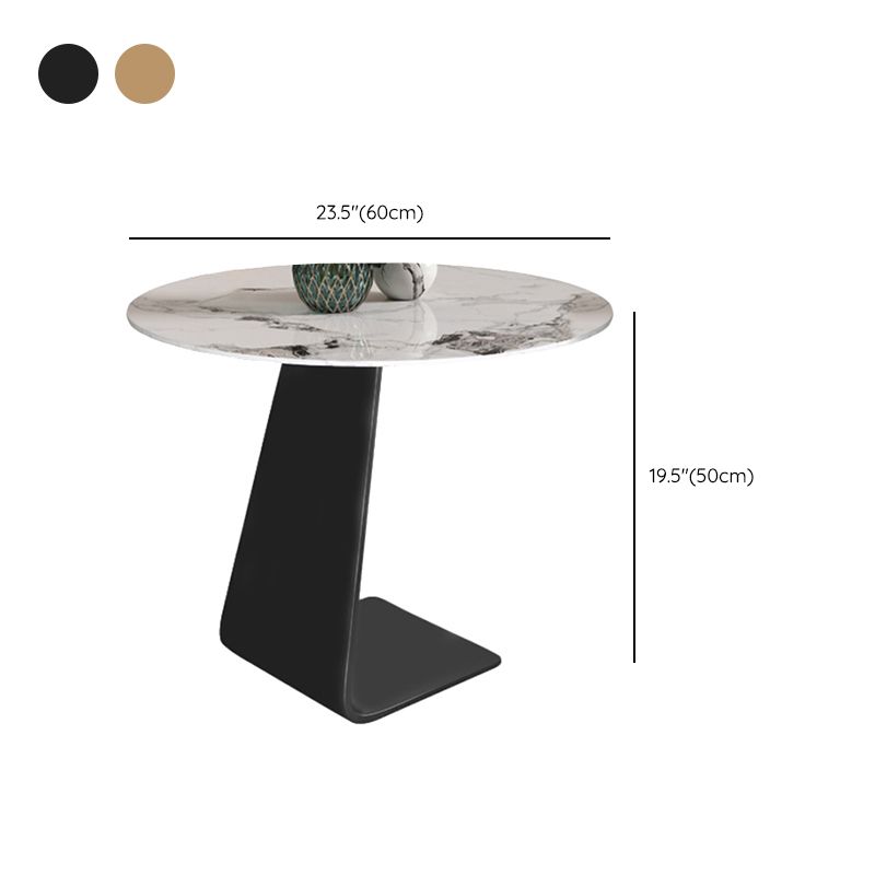 Tavolo da angolo contemporaneo da 19 "HAVOLO ROULD METAL ACCENTO TAVOLO