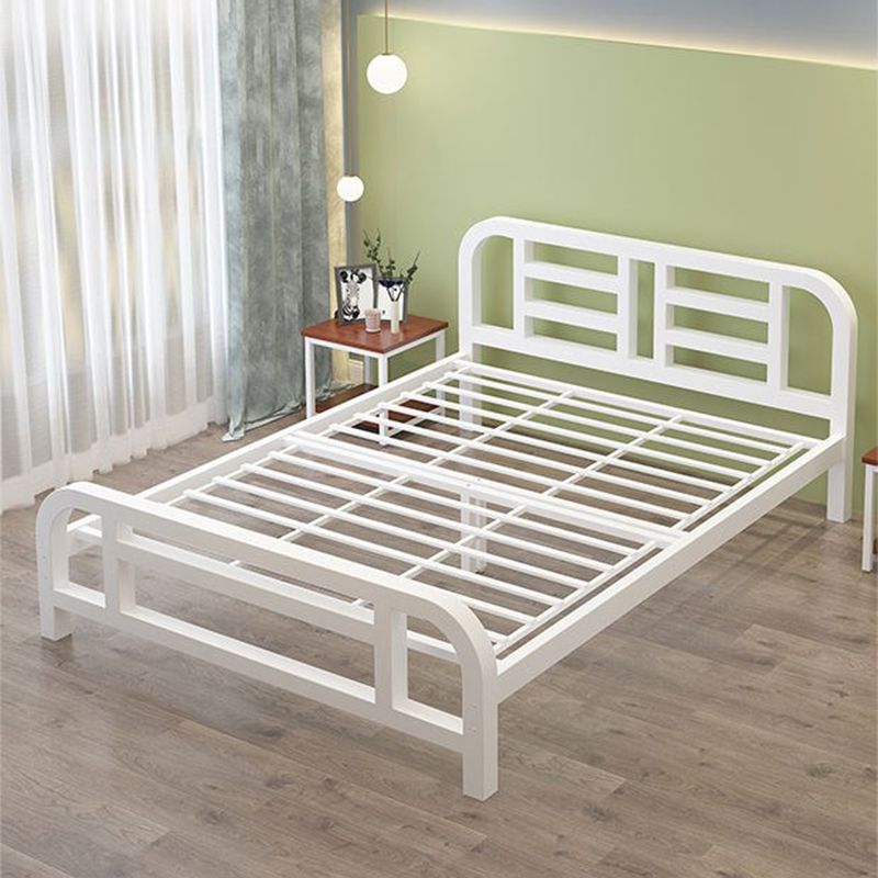 Letto standard metallico glam con testiera a frame aperto, 78 pollici