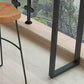 Mesa de comedor industrial con barra de pedestal doble, mesa de bar superior de madera maciza