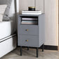 Contemporary Bed Nightstand Open Storage Night Table with 2 Drawers Clearhalo 'Bedroom Furniture' 'furn' 'furn_night_stand' 'Furniture' 'night_stand' 'Nightstands' 1200x1200_45b4201b-1857-4495-bf37-1cba2546e968