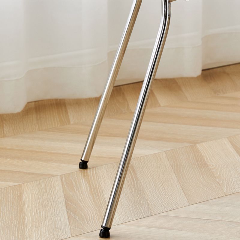 Chaise de salle à manger sans bras en plastique de style nordique pour salle à manger, 17,7 pouces