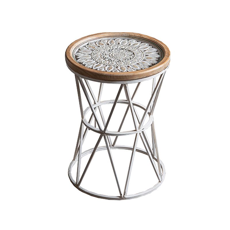 Frame French Country Round Coffee Table Distressed Wood Cocktail Table Clearhalo 'Coffee & Accent Tables' 'Coffee Tables' 'coffee_tables' 'furn' 'furn_coffee_tables' 'Furniture' 'Living Room Furniture' 1200x1200_45b576b6-472a-40a9-b2b1-b23a6e6c0aa6