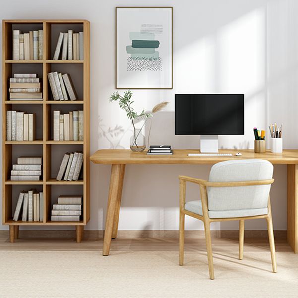 Modern Style Open Back Bookshelf Wooden Shelf Bookcase in Brown Clearhalo 'Bookcases' 'furn' 'furn_bookcases' 'Furniture' 'Office Furniture' 1200x1200_45b6893b-de51-425c-98ef-c32b5815225e