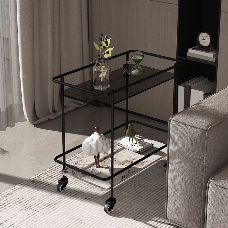 23.62" Tall 4 Legs Side Table Modernistic Metal Side End Snack Table Clearhalo 'Coffee & Accent Tables' 'End & Side Tables' 'end_side_tables' 'furn' 'furn_end_side_tables' 'Furniture' 'Living Room Furniture' 1200x1200_45b82a12-719f-4ff9-8cfe-98ae3cf96922