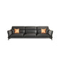 Dark Gray Genuine Leather Pillow Top Arm Modern Sofa/Sectional for Apartment Clearhalo 'furn' 'furn_sectionals' 'Furniture' 'furniture_sectionals' 'Living Room Furniture' 'Sectionals' 1200x1200_45b884a9-f5e9-4070-a744-c3f94bb1795b