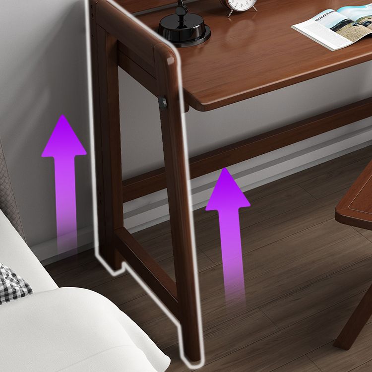 30.42インチHコンテンポラリーオフィスデスクソリッドウッド折りたたみ式ライティングデスク