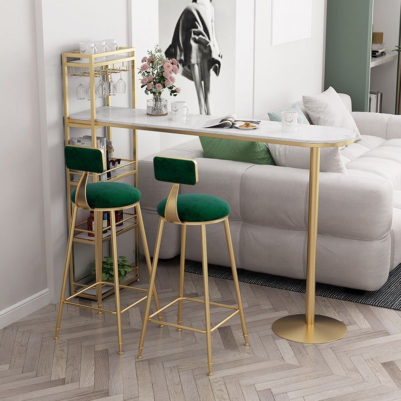 Contemporary Marble Counter Wine Table Double Pedestal Bistro Bar Height Cocktail Table Clearhalo 'Bar Furniture' 'Bar Tables' 'bar_tables' 'furn' 'furn_bar_tables' 'Furniture' 'furniture_bar_tables' 'Kitchen & Dining Furniture' 'kitchen&dining_furn' 'kitchen' 1200x1200_45ba74e7-d2e9-4b6d-9e17-3b59190e8ba9