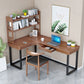 L-Form Solid Pine Writing Table Industrial Home Working Table