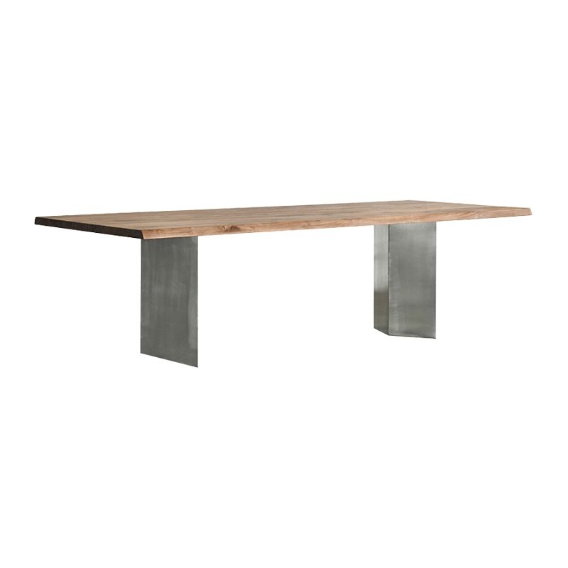 Rectangle Shape Glam Dining Table Double Pedestal Table with Solid Wood Clearhalo ' dining_table' 'Dining Tables & Seating' 'Dining Tables' 'furn' 'furn_dining_table' 'Furniture' 'furniture_dining_table' 'Kitchen & Dining Furniture' 'kitchen&dining_furn' 'kitchen' 'kitchen_dining_table' 1200x1200_45bb89cc-0fc7-4860-9d62-b0505d2b393d