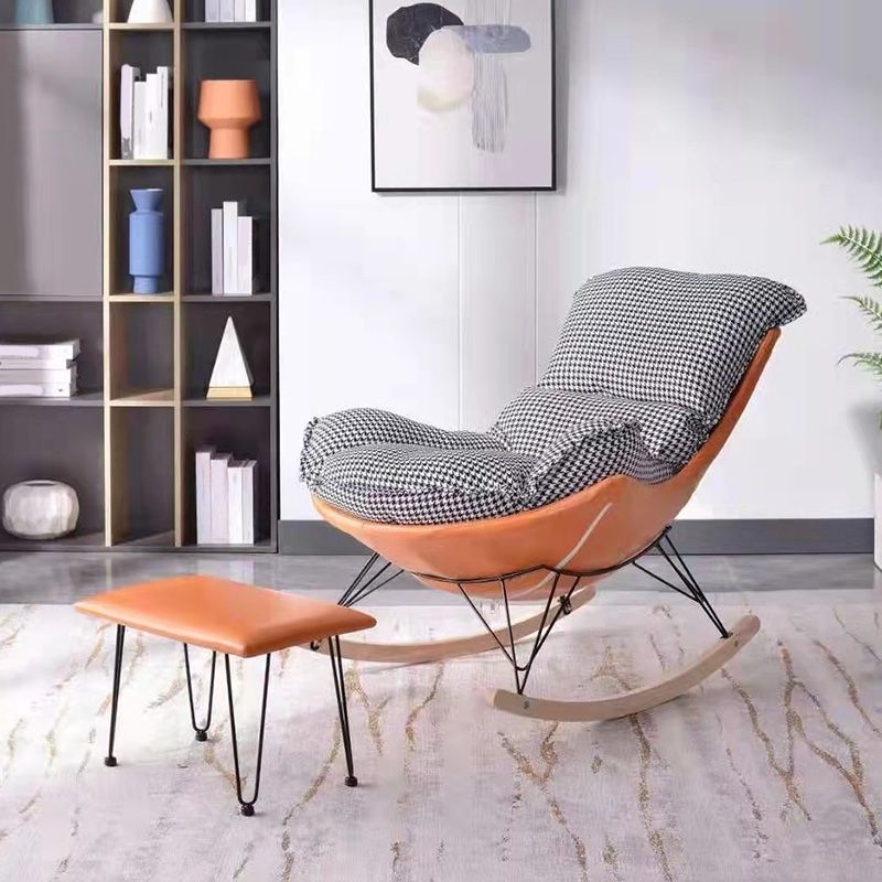 Chaise à bascule du balcon nordique clair de luxe de luxe Chaises à bascule adultes