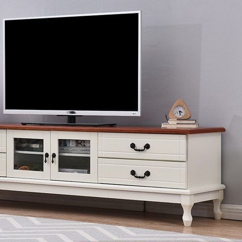 Traditional TV Console Wooden TV Media Console with 4 Drawers Clearhalo 'furn' 'furn_tv_stands_entertainment_centers' 'Furniture' 'Living Room Furniture' 'TV Stands & Entertainment Centers' 'TV Stands & Media Storage Furniture' 'tv_stands_entertainment_centers' 1200x1200_45bd26ae-6302-4c9b-aacf-08bc081acaa9